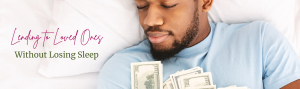 Man asleep in bed covered in hundred dollar bills.